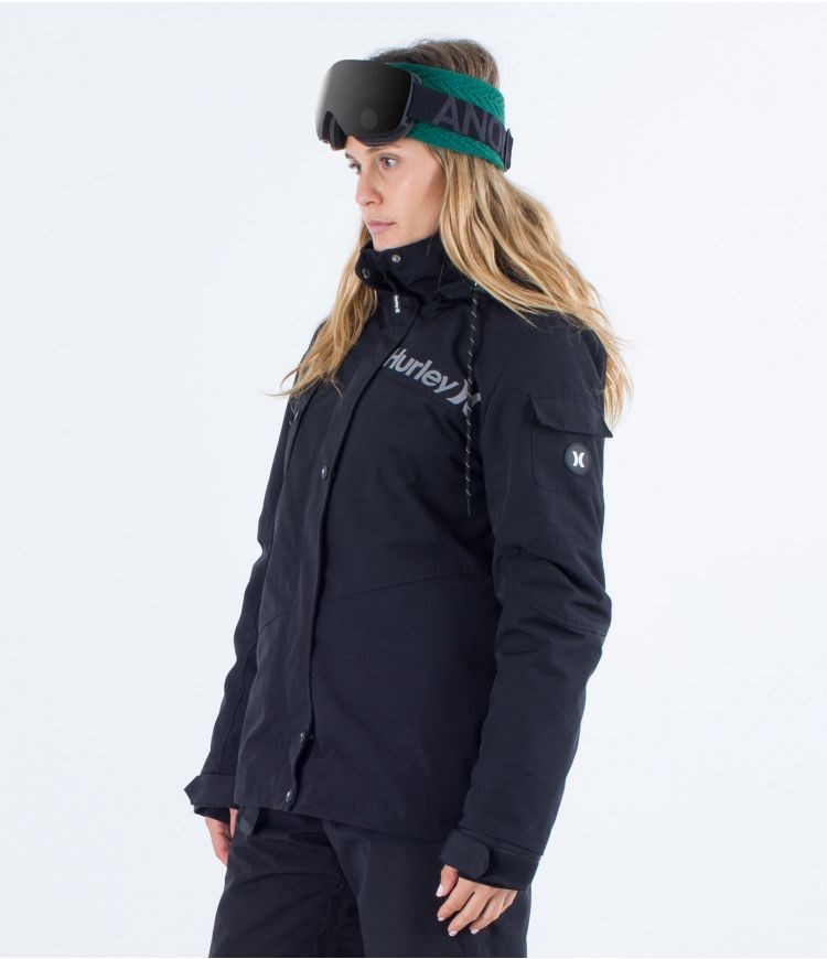 Hurley Snow Jacket Architectural 3m Negros | KBQVZG-539