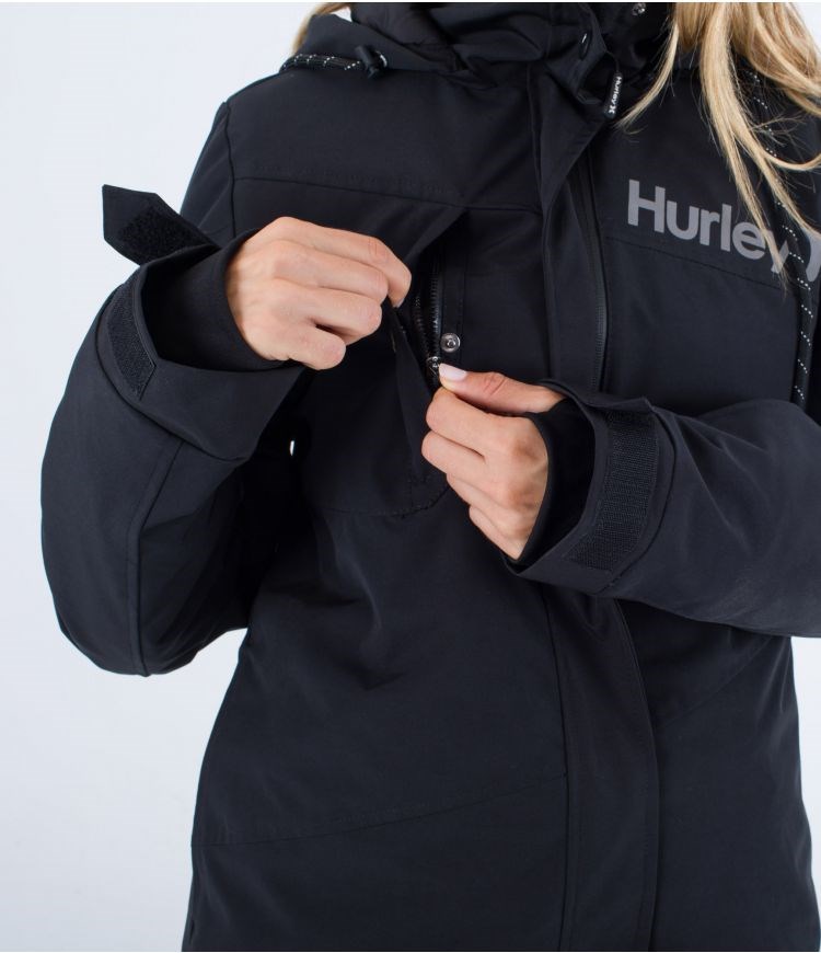 Hurley Snow Jacket Architectural 3m Negros | KBQVZG-539