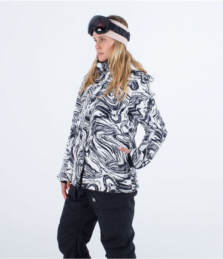 Hurley Snow Jacket Architectural 3m Negros Blancos | PIRSNW-523