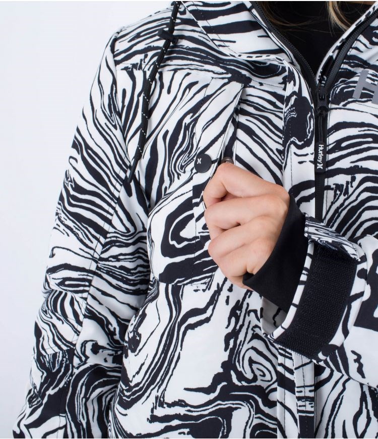 Hurley Snow Jacket Architectural 3m Negros Blancos | PIRSNW-523