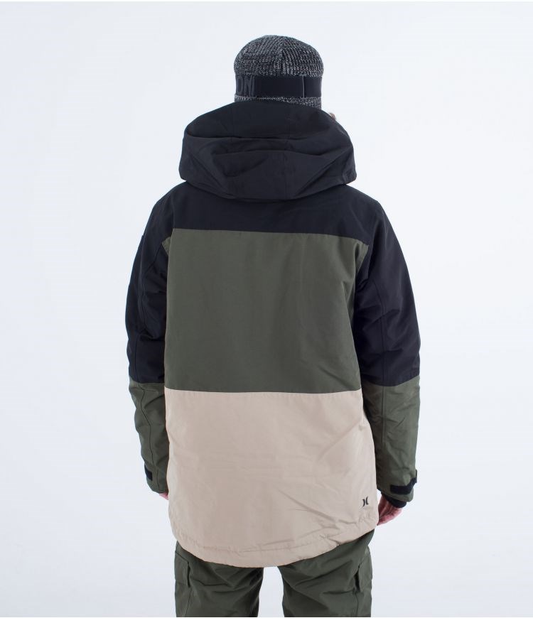 Hurley Snow Jacket Rutland Negros Kaki Kaki | FQPONV-470