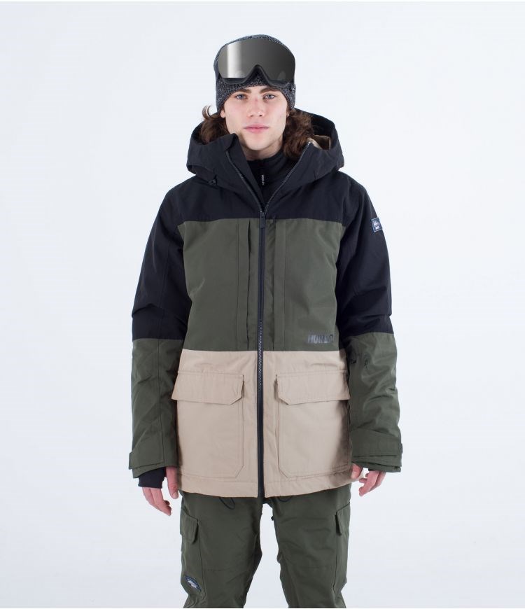 Hurley Snow Jacket Rutland Negros Kaki Kaki | FQPONV-470