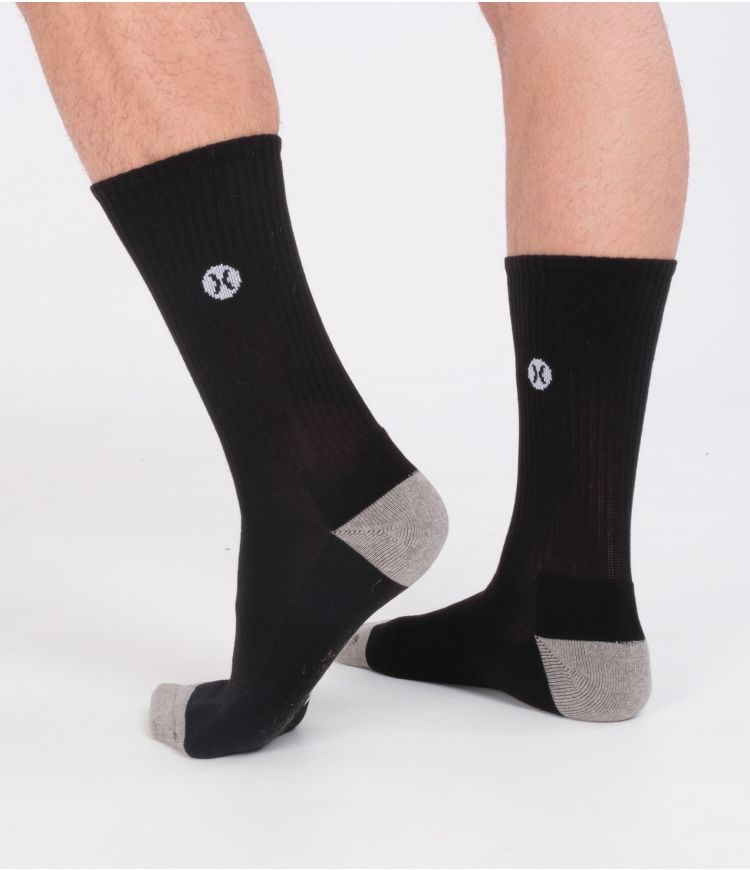 Hurley Socks 3 Pack Icon Terry Negros | OAXUCK-470