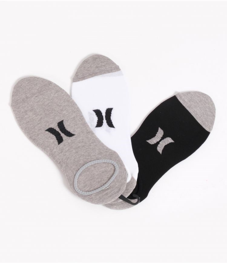 Hurley Socks 3 Pack O&o No Show Grises Negros | QJAWRC-918