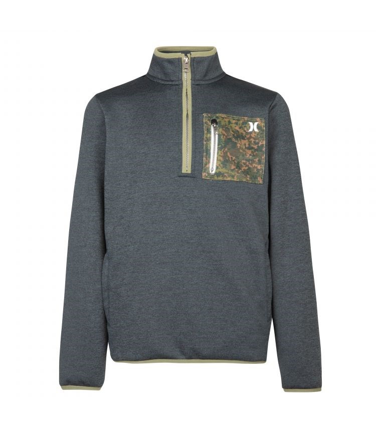 Hurley Sweatshirt 1/4 Zip Boy - H2o Dri Solar Grises Oscuro | FMYLRT-086