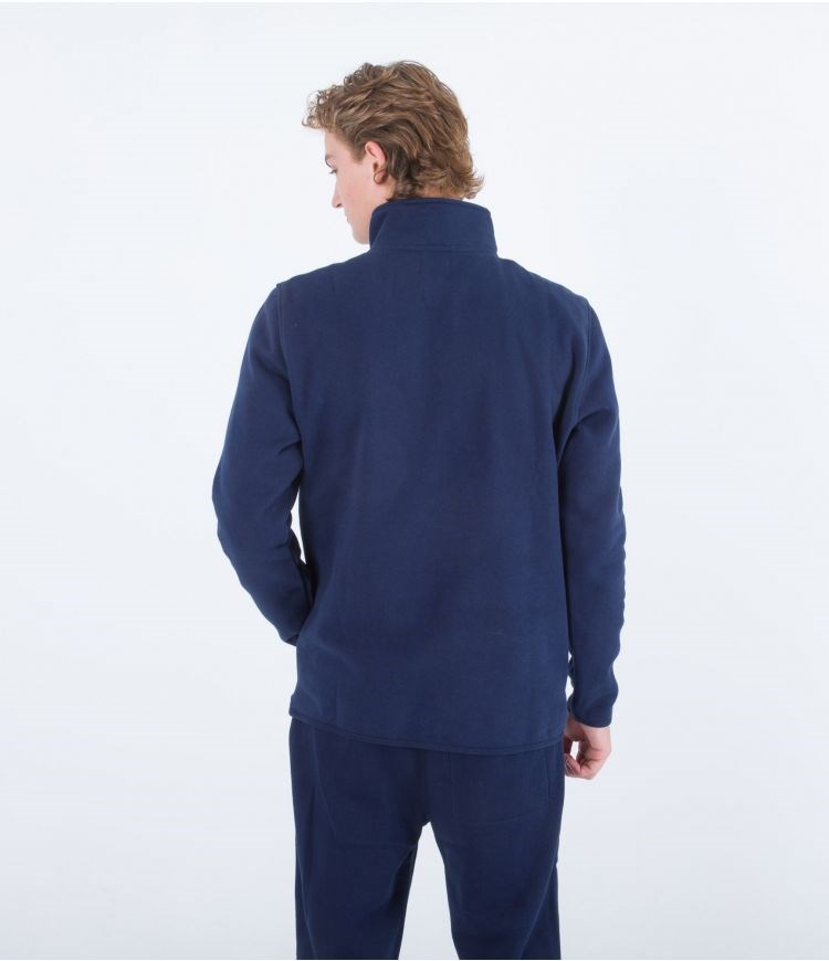 Hurley Sweatshirt 1/4 Zip One & Only Pista Obsidian | XQYNZE-436
