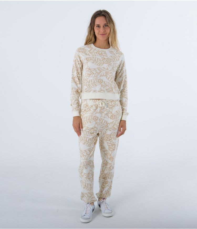 Hurley Sweatshirt Crew Neck Aop Verde Oliva | ROXUIJ-734