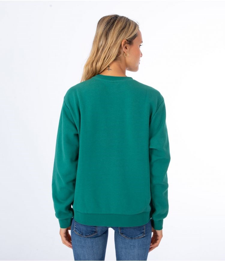 Hurley Sweatshirt Crew Neck Authentic Verdes | OJBYIE-457