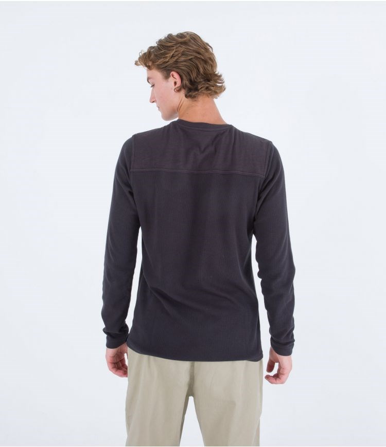 Hurley Sweatshirt Crew Neck Felton Thermal Crew Negros | UWJENL-815