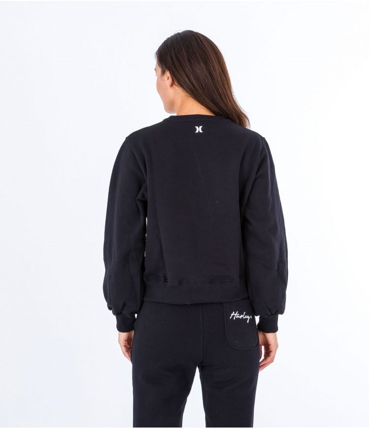 Hurley Sweatshirt Crew Neck Oceancare O&o Script Negros | RFKVML-491