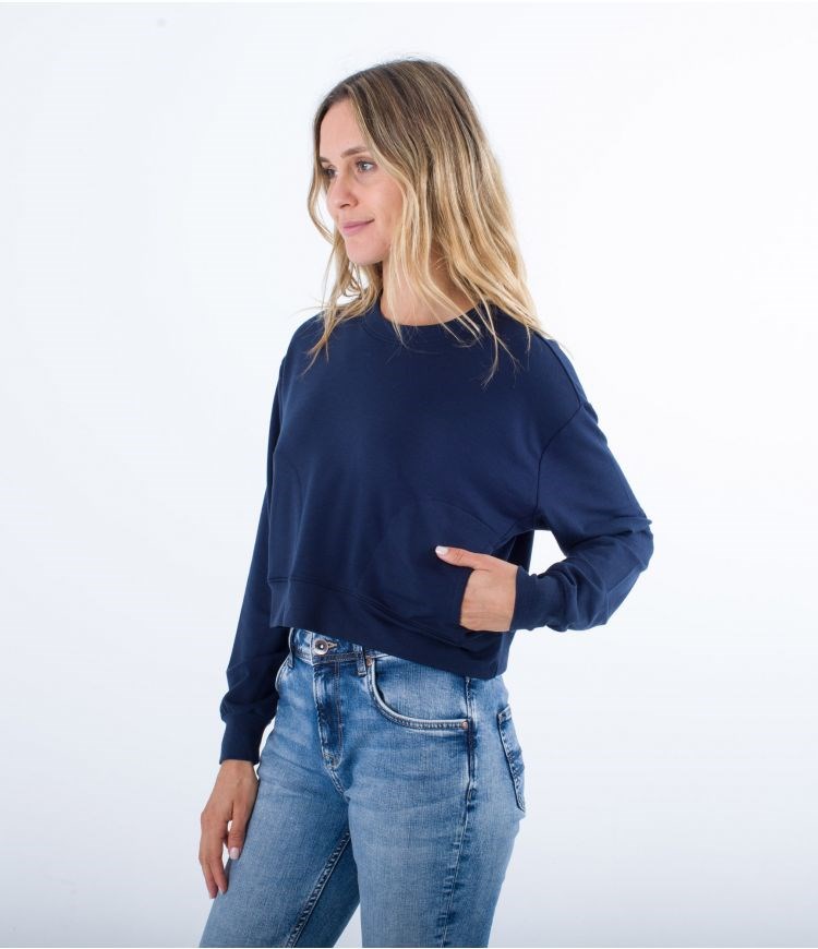 Hurley Sweatshirt Oversize Easy Azules | CULWJV-804