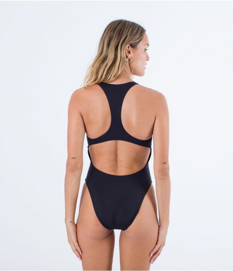 Hurley Swimwear 1 Piece O&o Solid Racerback Mod Negros | SGRJUA-421