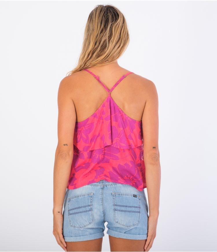 Hurley T-shirt Corta Sleeve Ali Layered Hawaiian Garden | LEGQWO-462
