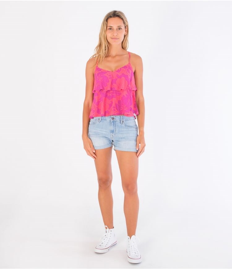 Hurley T-shirt Corta Sleeve Ali Layered Hawaiian Garden | LEGQWO-462
