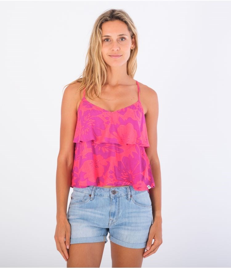 Hurley T-shirt Corta Sleeve Ali Layered Hawaiian Garden | LEGQWO-462