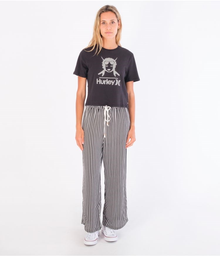 Hurley T-shirt Corta Sleeve Bgs Cropped Crew Caviar | DEQWCH-715