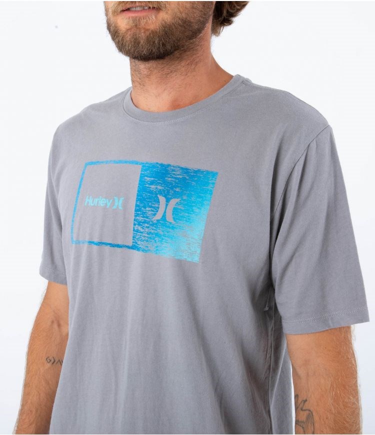 Hurley T-shirt Corta Sleeve Evd Wash Halfer Gradient Grises | VFJWCU-410