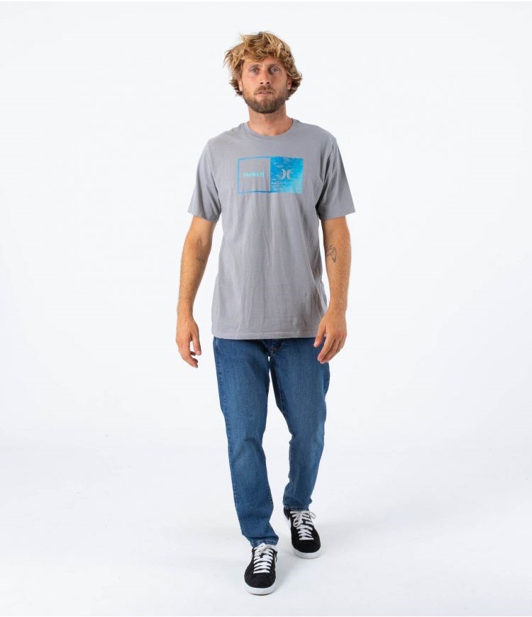 Hurley T-shirt Corta Sleeve Evd Wash Halfer Gradient Grises | VFJWCU-410