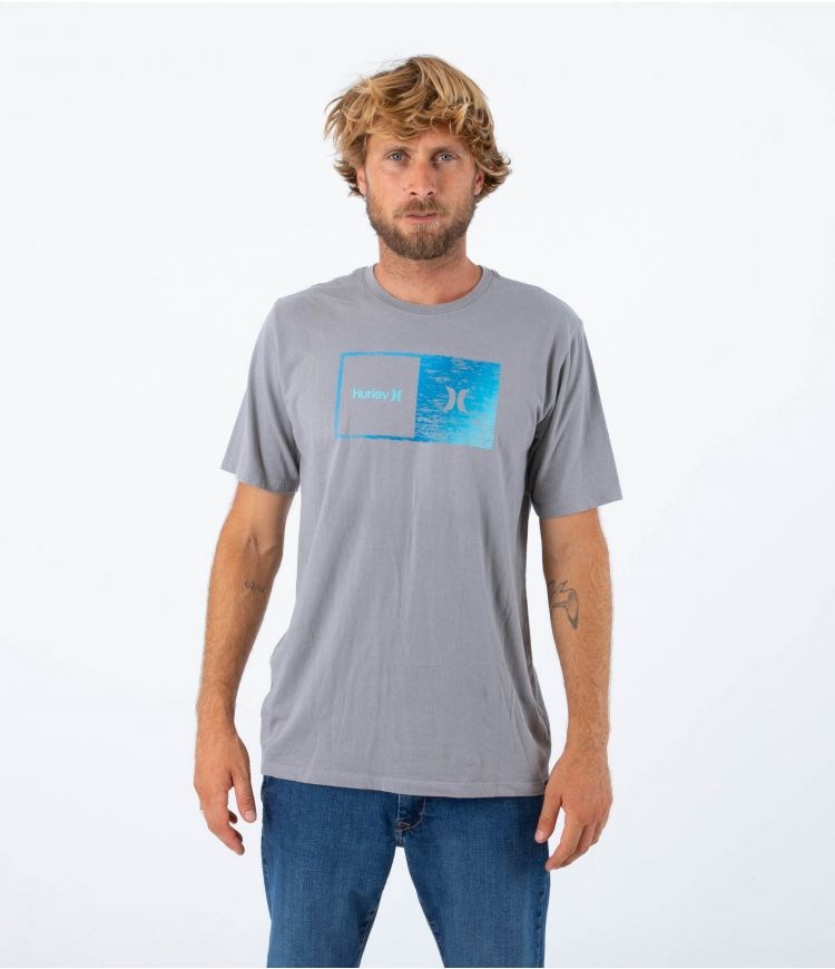 Hurley T-shirt Corta Sleeve Evd Wash Halfer Gradient Grises | VFJWCU-410
