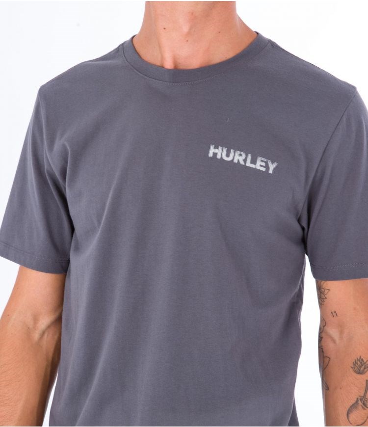 Hurley T-shirt Corta Sleeve Everyday Explore Reflector Grises | BLUVTW-951
