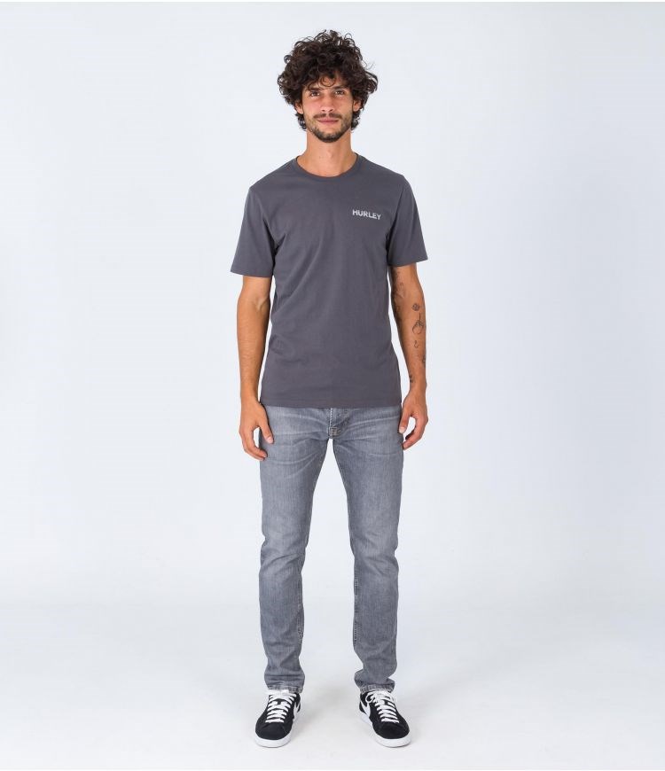 Hurley T-shirt Corta Sleeve Everyday Explore Reflector Grises | BLUVTW-951