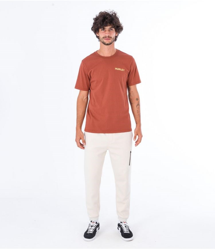 Hurley T-shirt Corta Sleeve Everyday Explore Reflector Zion Rust | IEXJRZ-897