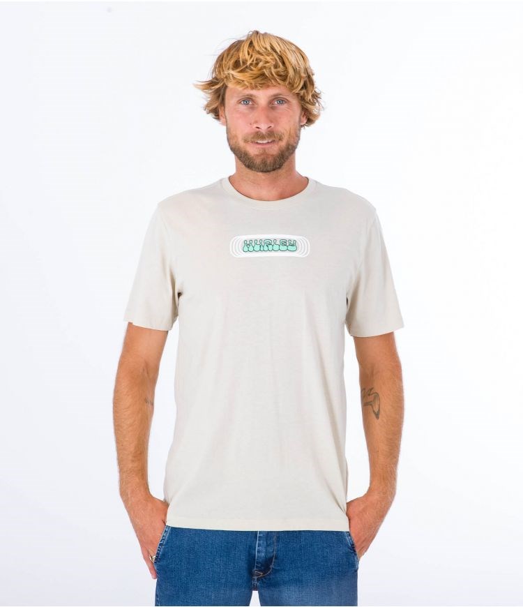Hurley T-shirt Corta Sleeve Everyday Explore Lost Square Bone | ZKQBDM-298