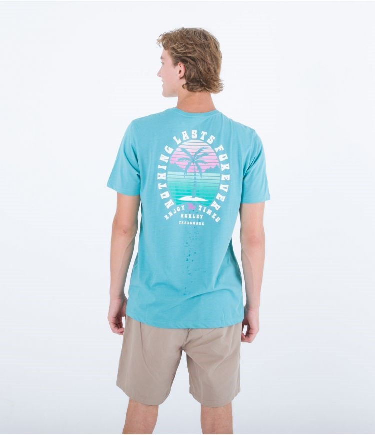 Hurley T-shirt Corta Sleeve Everyday Nothing Lasts Forever Wave Runner | SILQOY-197