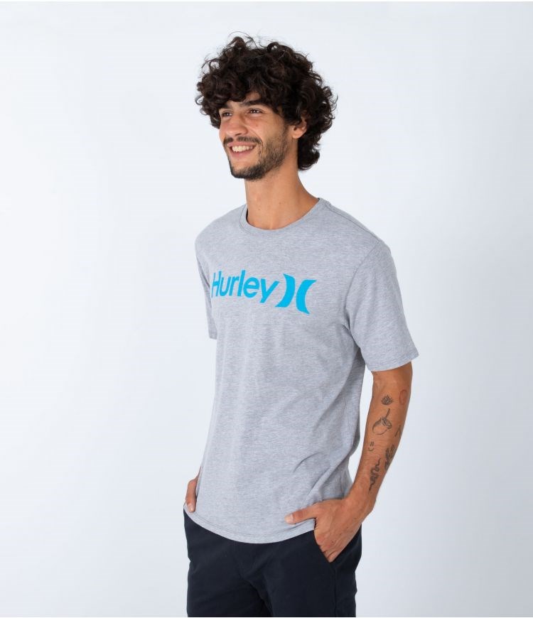 Hurley T-shirt Corta Sleeve Everyday O&o Solid Grises | BDONZR-249