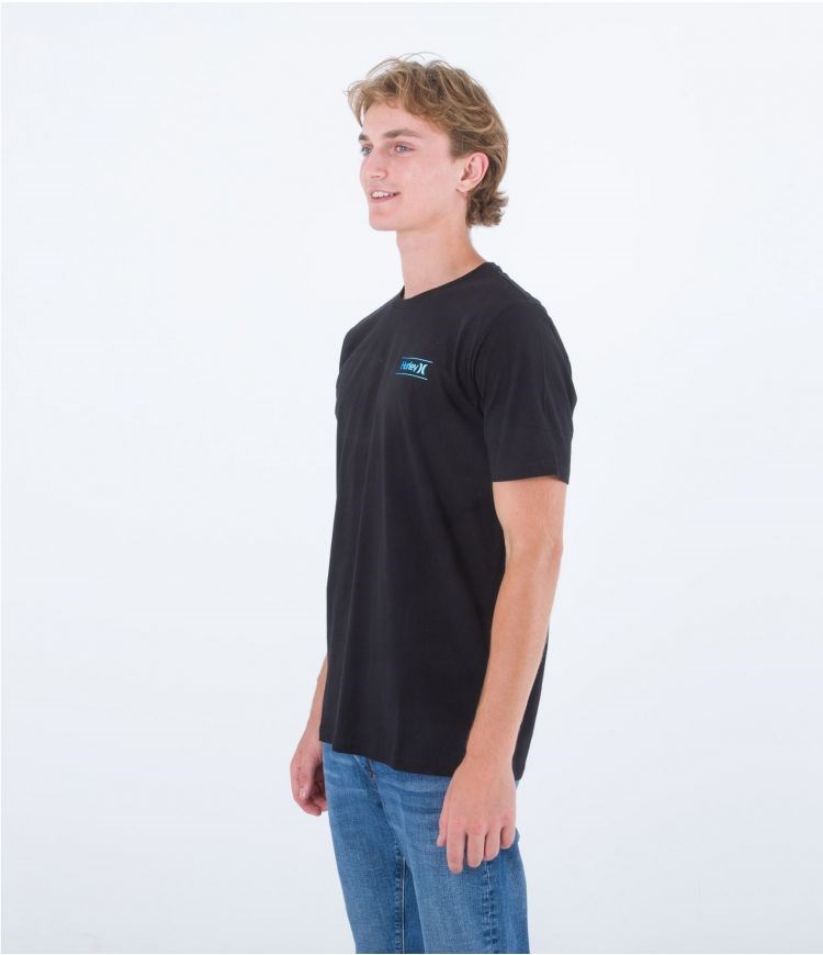 Hurley T-shirt Corta Sleeve Everyday O&o Slashed Negros | FSUMPC-074