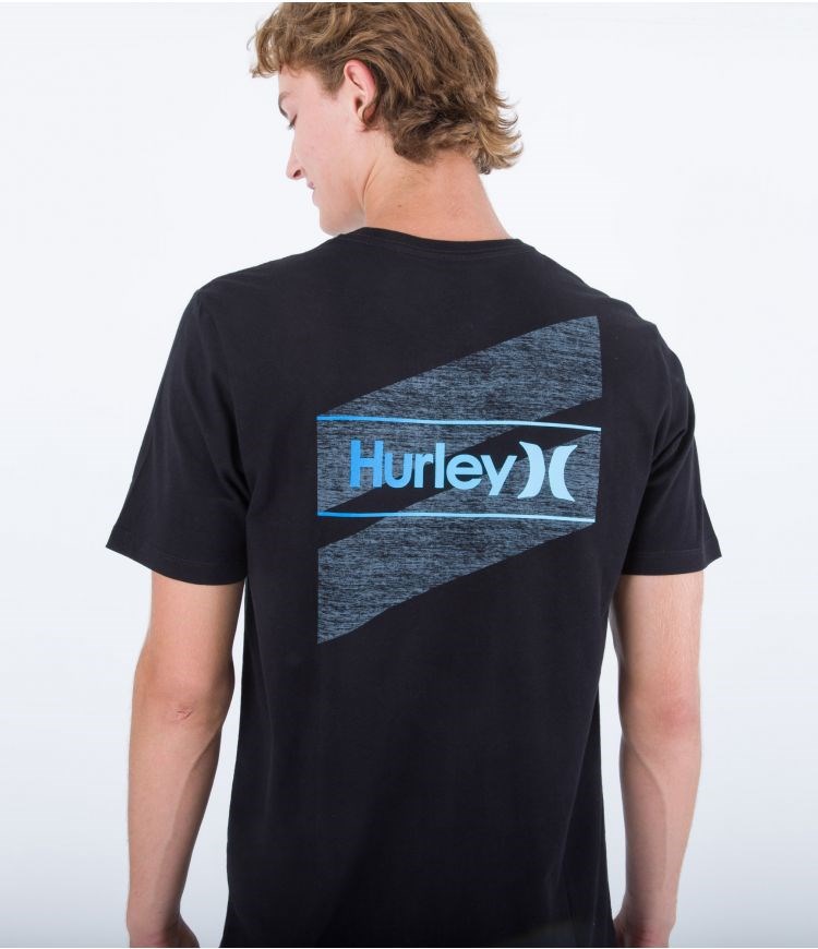 Hurley T-shirt Corta Sleeve Everyday O&o Slashed Negros | FSUMPC-074