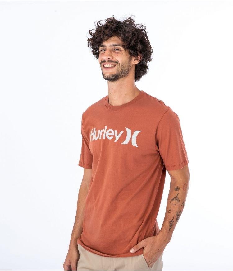 Hurley T-shirt Corta Sleeve Everyday O&o Solid Zion Rust | JGUKOE-108