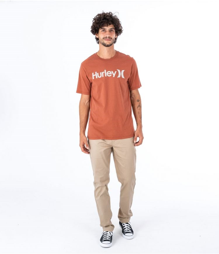 Hurley T-shirt Corta Sleeve Everyday O&o Solid Zion Rust | JGUKOE-108