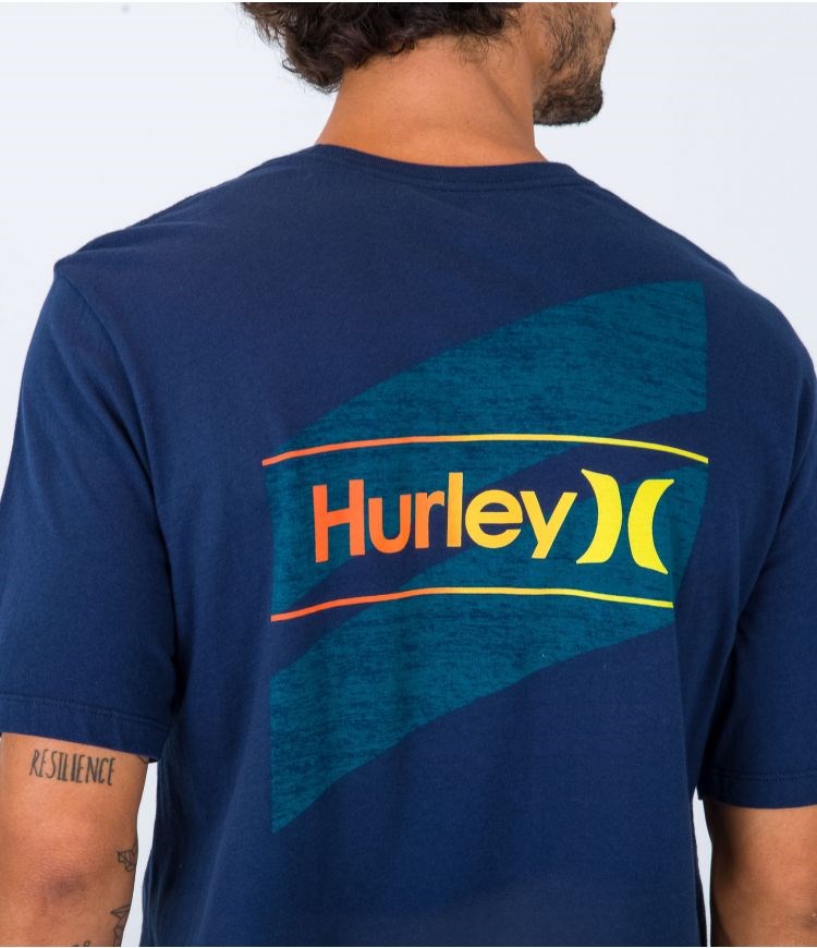 Hurley T-shirt Corta Sleeve Everyday O&o Slashed Azules | JZAHLS-485