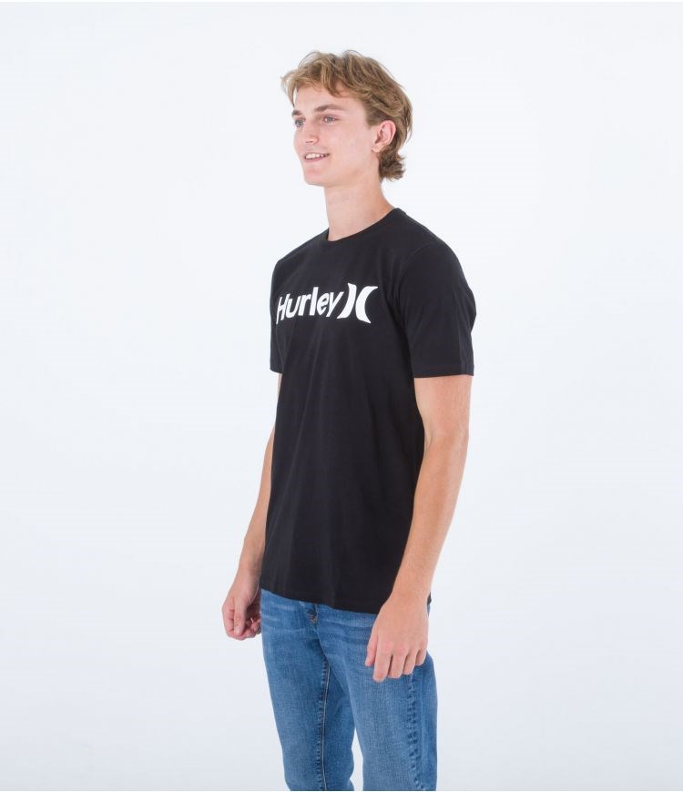Hurley T-shirt Corta Sleeve Everyday O&o Solid Negros | QVBZGU-026