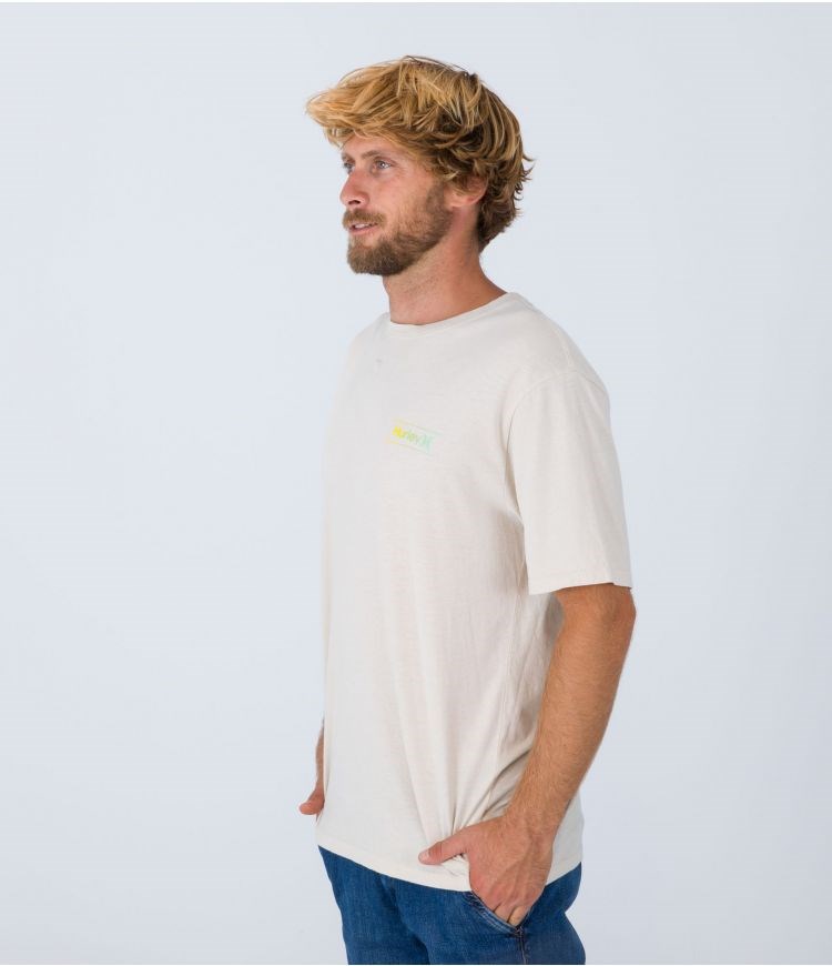 Hurley T-shirt Corta Sleeve Everyday O&o Slashed Bone | SOVBWC-196