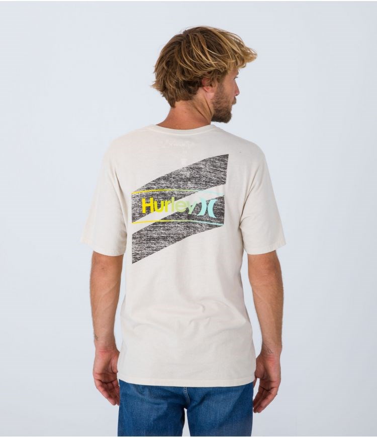 Hurley T-shirt Corta Sleeve Everyday O&o Slashed Bone | SOVBWC-196