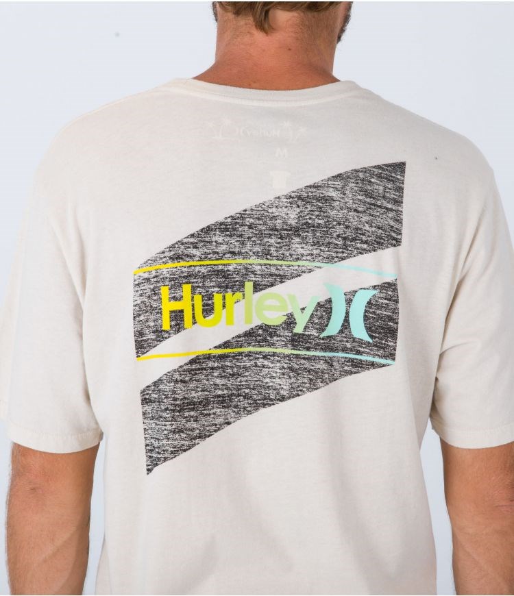 Hurley T-shirt Corta Sleeve Everyday O&o Slashed Bone | SOVBWC-196