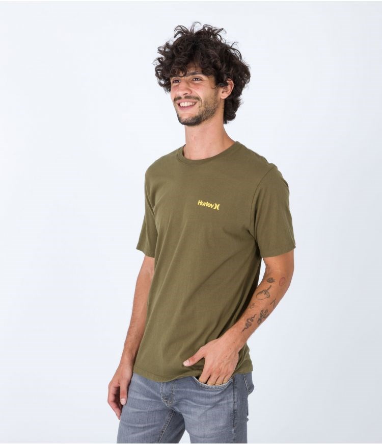 Hurley T-shirt Corta Sleeve Everyday O&o Sc Verde Oliva | YDNUQE-674