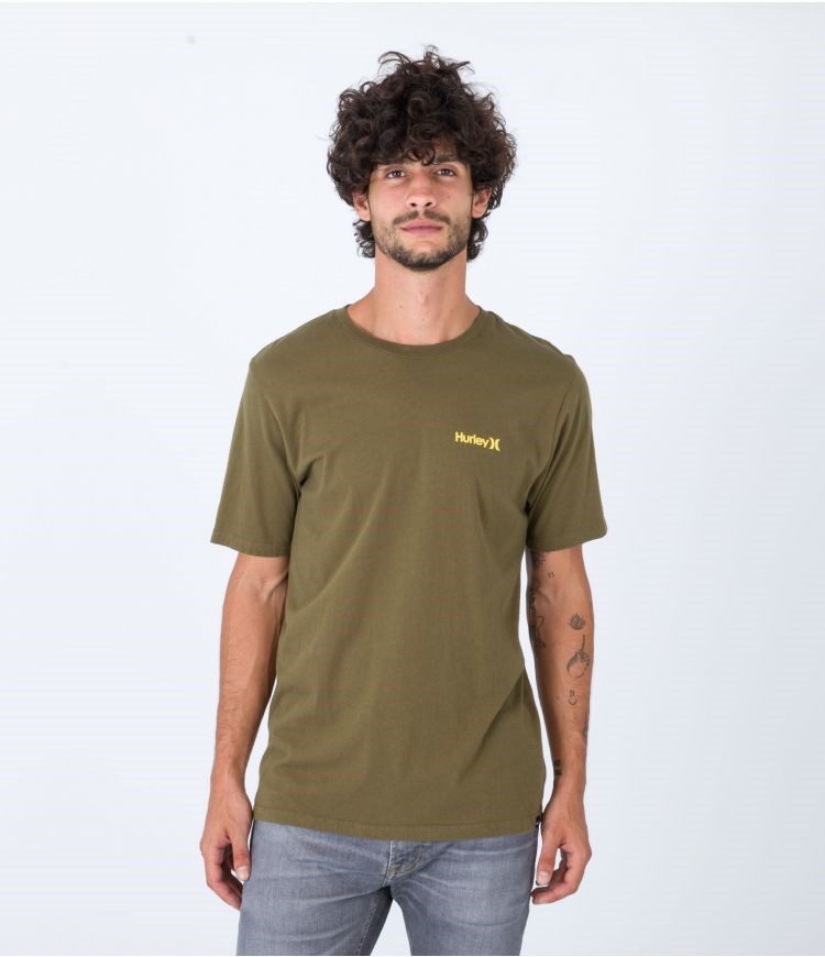 Hurley T-shirt Corta Sleeve Everyday O&o Sc Verde Oliva | YDNUQE-674