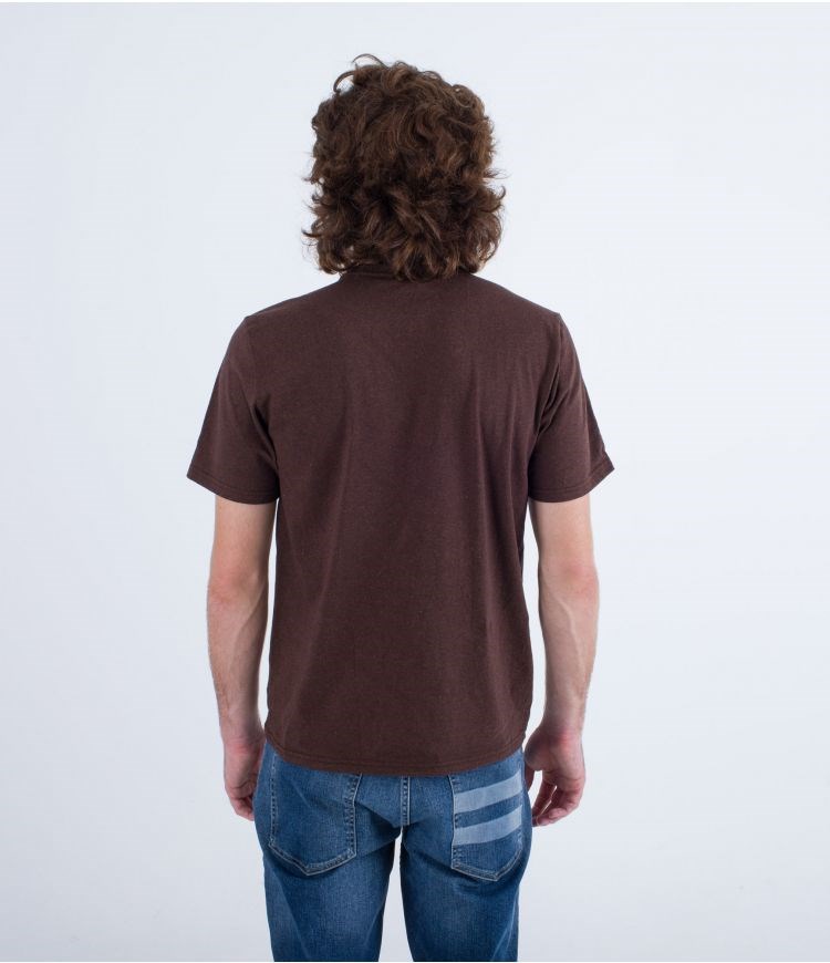 Hurley T-shirt Corta Sleeve Everyday Recycled Lowers Puff Marrom | LDGVZQ-269