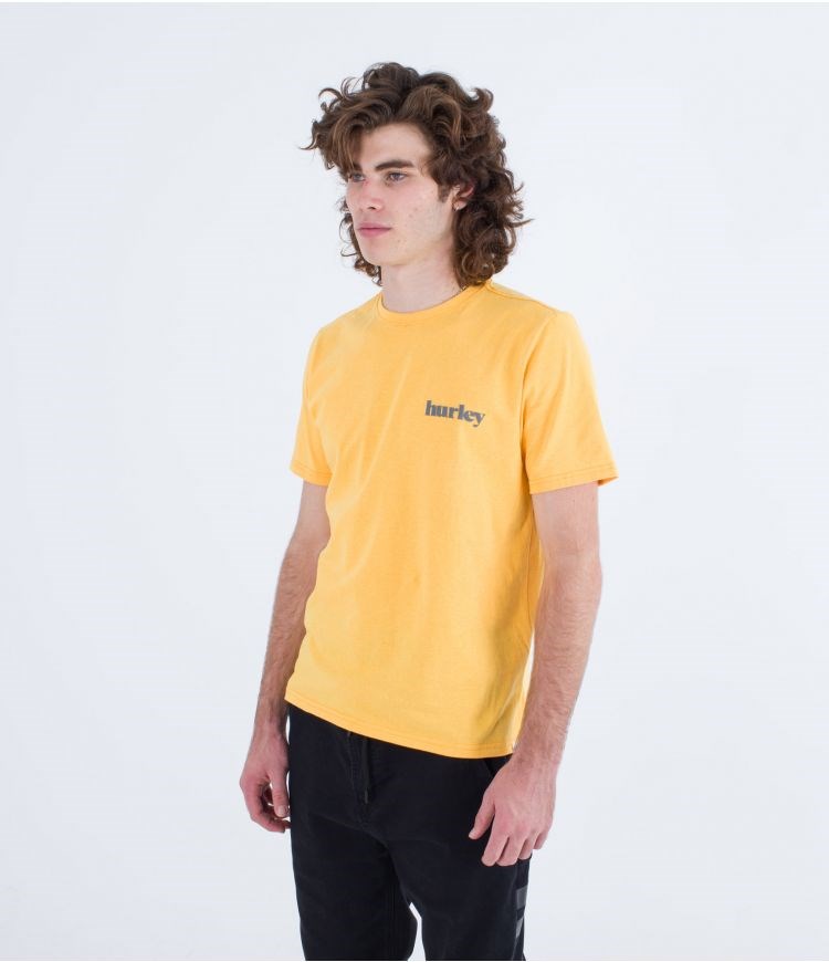 Hurley T-shirt Corta Sleeve Everyday Recycled Lowers Puff Buttersauce | WFYCLD-123