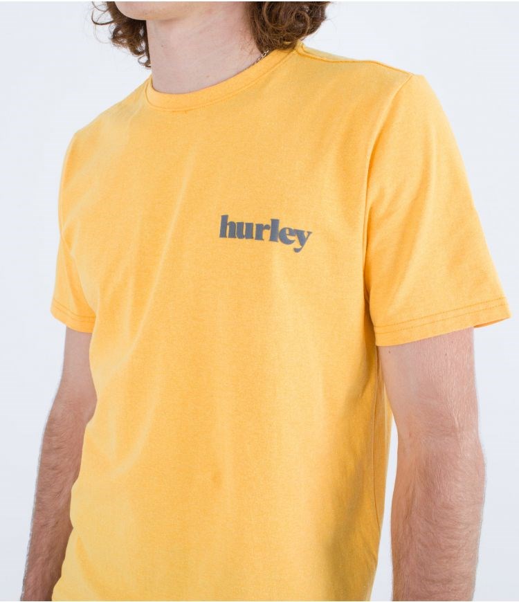 Hurley T-shirt Corta Sleeve Everyday Recycled Lowers Puff Buttersauce | WFYCLD-123
