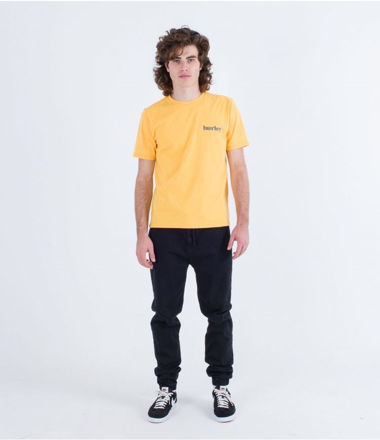 Hurley T-shirt Corta Sleeve Everyday Recycled Lowers Puff Buttersauce | WFYCLD-123