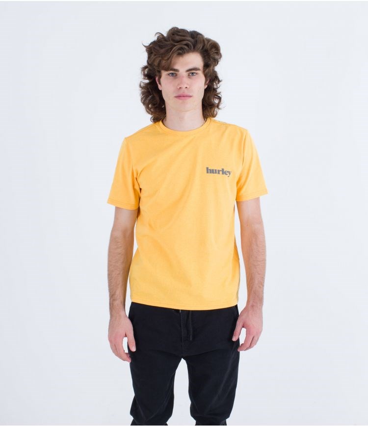 Hurley T-shirt Corta Sleeve Everyday Recycled Lowers Puff Buttersauce | WFYCLD-123