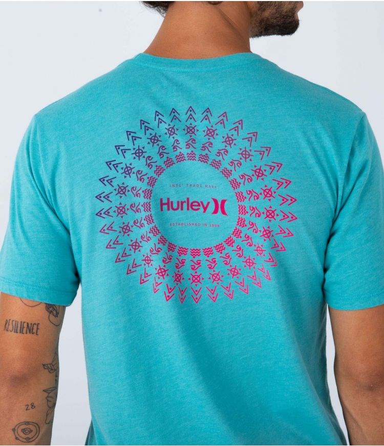 Hurley T-shirt Corta Sleeve Everyday Soul Burst Wave Runner | EQHLTO-136
