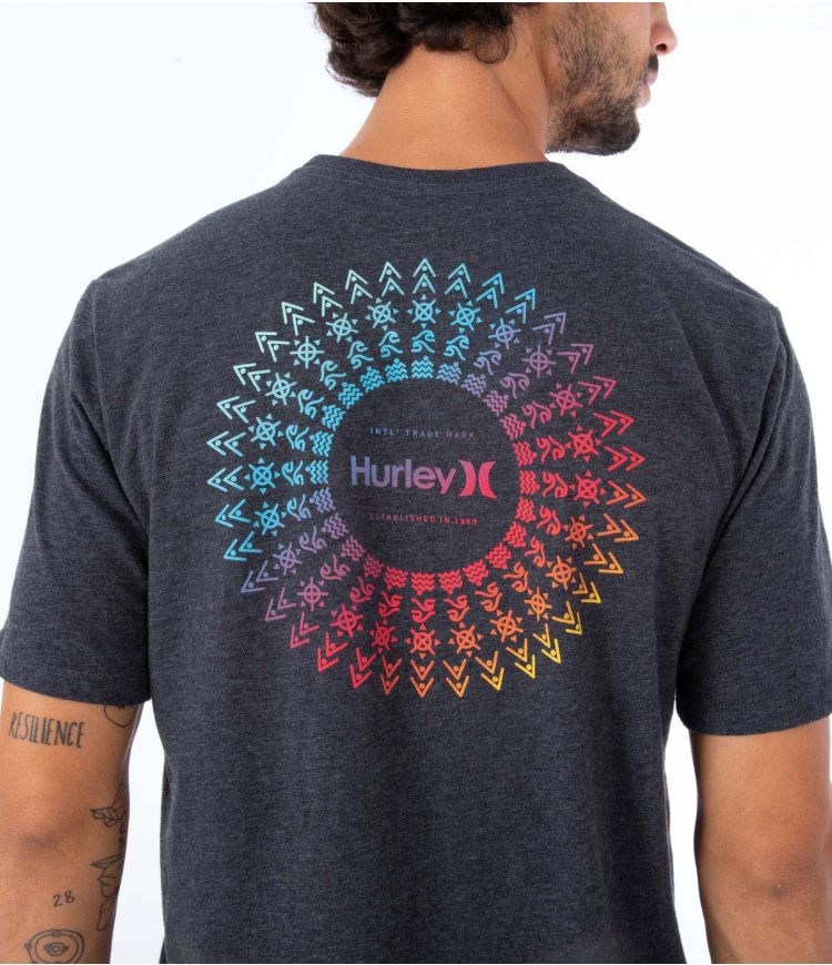 Hurley T-shirt Corta Sleeve Everyday Soul Burst Negros | XETBLI-673