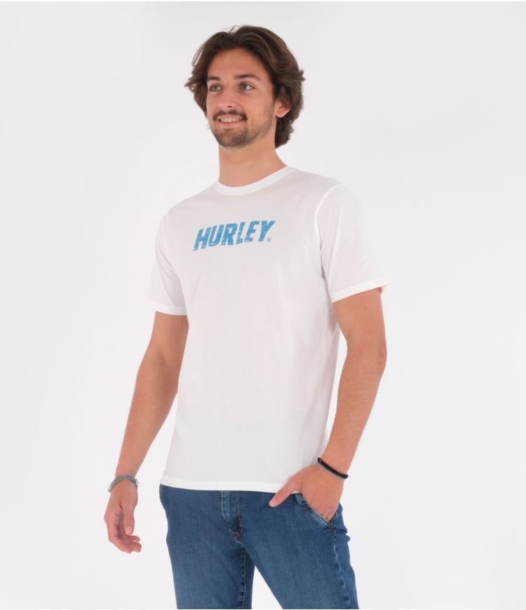 Hurley T-shirt Corta Sleeve Everyday Washed Fastlane Blancos | HTMINL-083