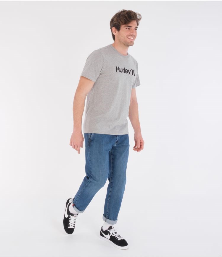 Hurley T-shirt Corta Sleeve Everyday Washed Core O&o Grises | OUBPVC-342