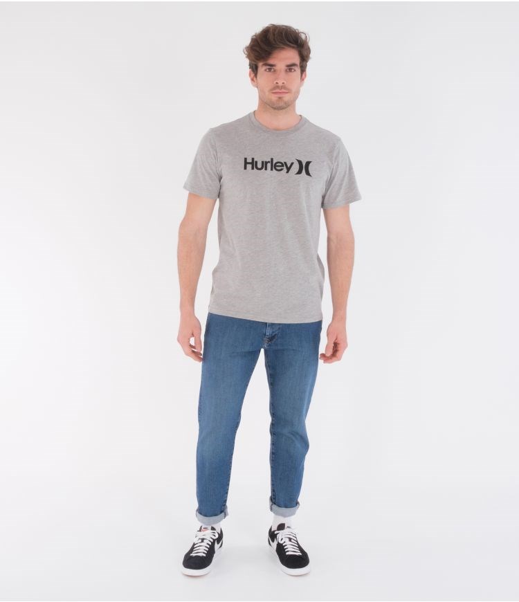 Hurley T-shirt Corta Sleeve Everyday Washed Core O&o Grises | OUBPVC-342